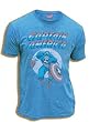 Junk Food Vintage Captain America Blueberry Blue Adult T-Shirt Tee