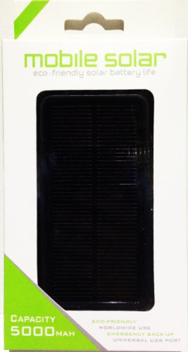 Mobile Solar Battery 5000mah Dual Usb External Battery Charger