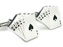 Royal Flush Poker Card Cufflinks Gift Boxed