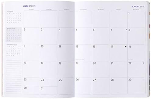 2015 WaterColor Bloom Flexi 18-Month Monthly Engagement Planner (Size 9.75" X 7.5" X 0.33")