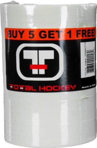 North American Tape Total Hockey White Cloth Tape - 6 Pack