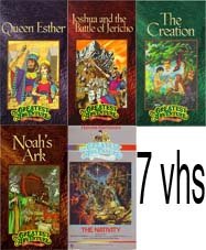 the greatest adventure stories from bible set 7 vhs : The Greatest Adventure Stories From the Bible, Greatest Adventure: Joshua & Battle Jericho, Greatest Adventure: Creation, The Nativity, The Easter Story, Greatest Adventure, Queen Esther, Daniel and the Lions' Den