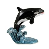 Orca Trinket Box Killer Whale Swarovski Crystals