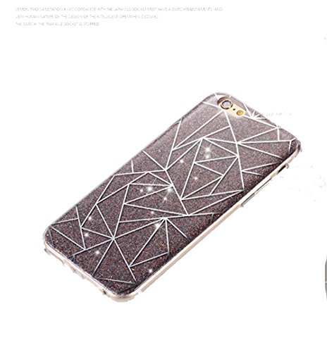 100% full IPhone 6/6s Case,New Arrival Electroplating Rhombus Pattern Acrylic&TPU Case for IPhone 6/6s --Sky Grey
