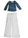 Kyds - Girls 2-Piece Pant Set, Ivory, Multi