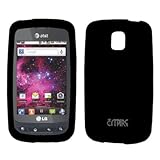 EMPIRE Black Silicone Skin Case Cover for AT&T LG Thrive