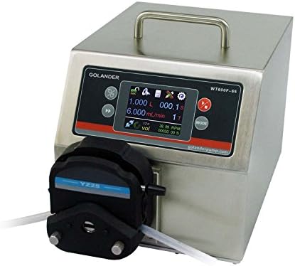 WT600F-65 Intelligent Dispensing Peristaltic Pump with Pump Head YZ25 (1 Channel), Flow Rate 1.7~1700 mL/min
