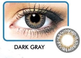 Color Lens Eye Makeup One Pair Set (Color Attraction) Dark Gray - 3 Tone