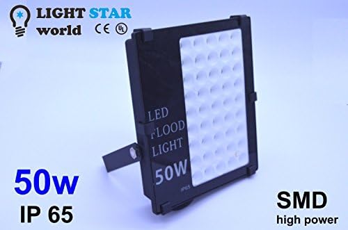 50W Light STAR world PROFESSIONAL Super Bright Outdoor LED Flood Lights, EPISTAR Taiwan COB chip, 4700lm, Daylight White 6500K, Floodlight, 5 years worranty