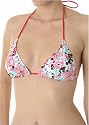 No Romeo Floral and Dots triangle bikini top
