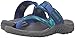 Skechers Women's Reggae-Brush Strokes Toe Ring Sandal, Blue/Green, 7 M US