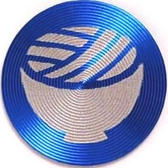 【あいほん屋オリジナル】うどん県 x iPhone/iPad 用アルミホームボタンシール 『うどん県ロゴ』 ブルー