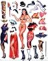 Bettie Page Dress-Up Magnet Set