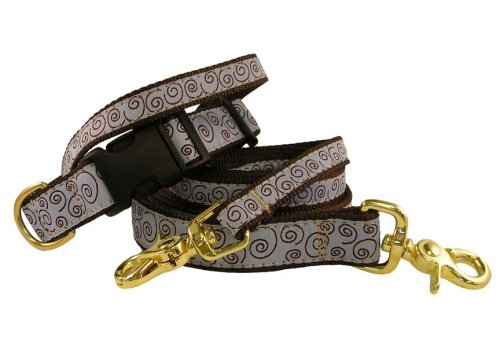 Adjustable Up Country Dog Collars - Curly Q - size 12-18