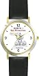 Habit 1 - Proactive Man (Spanish Text) - DELUXE TWO-TONE WATCH from THE 7 HABITS - WATCH COLLECTION BY WATCHBUDDY&reg; - Arabic Numbers - Black Leather Strap-Size-Children's Size-Small ( Boy's Size & Girl's Size )