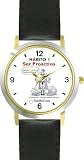Habit 1 - Proactive Man (Spanish Text) - DELUXE TWO-TONE WATCH from THE 7 HABITS - WATCH COLLECTION BY WATCHBUDDY&reg; - Arabic Numbers - Black Leather Strap-Size-Large ( Men's Size or Jumbo Women's Size )