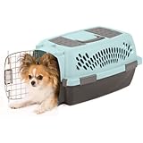 Aspen Pet Pet Porter Plastic Kennel, Up to 10 Pounds, Blue Air/Coffee Grounds Brown