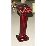 IMAGE OF Pedestal Base in Red/Mahogany