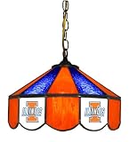 Illinois Fighting Illini Stained Glass Bar Light