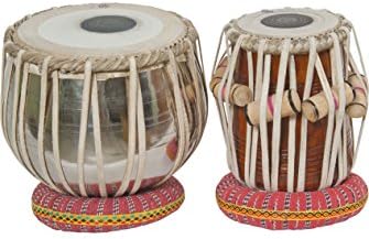 Sajid Pro Tabla Set Nickel Plated Brass Bayan and 5.50" Dayan