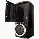 Black Mid Tower Gaming Case With 12cm Tri-Colour Front Fan with 500 watt PSU with 20-24 pin and Sata