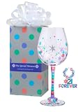MoMo Panache My Special Moment Forever 21 Wine Glass with Charm, Gift Boxed