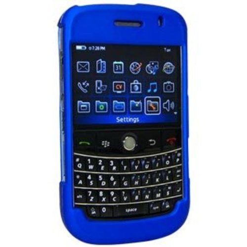 Amzer Rubberized Blue Snap-On Crystal Hard Case for BlackBerry Bold 9000
