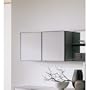 Eidos Wall Unit Composed of Two Doors Color: Anodized Aluminum with Black Glass Panels