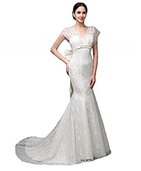 V-neck  Lace  Sleeveless Mermaid  Dress With a Bow(s) and Rhinestones and a Sash 