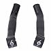 Origin 8 Handlebar Ends, Short: 'Ski' bend shape Black Alloy, sold as a pair