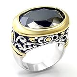 Designer Piece - Side Way Oval Jet Black CZ Ring