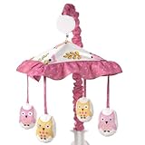 Pink Happy Owl Musical Baby Crib Mobile by JoJO Designs