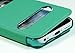 Bastex Heavy Duty Hybrid Case for iPhone 5C, 5th Generation - Mint Teal Snap On Shell w/ Leather Cover