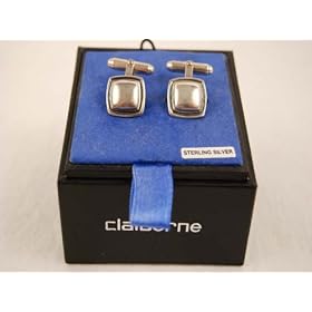 Claiborne Sterling Silver Square Cuff Links