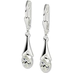 SilberDream Ohrringe Stein wei� 925 Sterling Silber Ohrstecker SDO514W