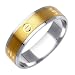 MENS 14K 2-TONE GOLD WEDDING BAND RING