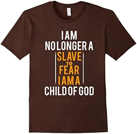 Men's I'm No Longer Slave To Fear-Child of God Classic-Shirt - Male XL - Brown