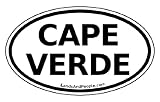 Cape Verde Islands Africa State Car Bumper Sticker Decal Oval Black and White