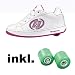 Heelys Glitter 7238 weiss - pink + 2 ERSATZROLLEN GRATIS!!!
