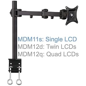 MDM11S Single LCD Monitor Desk Mount Bracket Tilt Swivel Arm Rotate Pull-Out