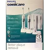 Philips Sonicare Essence HX5752/71 Power Toothbrush Twin Pack (2 Handles, 2 Travel Caps, 2 Chargers, 2 Cases, 2 Brushheads, and 2 