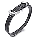Men's Stainless Steel Bracelet Bangle Cuff Black Belt Buckle Classic