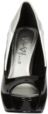 Velvet Heart Women's Platform Pump Dress Shoe Ratan - Black/white/gray (10)