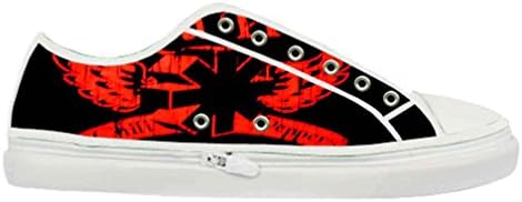 BUCH Rock Red Hot Chili Peppers Women's Canvas Shoes Lace-up Low-top Sneakers Nonslip Shoes