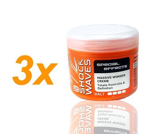 3x Wella shockwaves Massive Wonder Creme / Stylingcreme 
