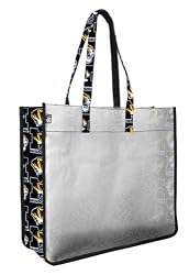 Mizzou Tote Bag University of Missouri Tigers with Clear Sides and Cotton Fabric - SEE Through Thru Bag for School Events or Beach GIFT IDEA for MEN Women Ladies MOM Mother or Dad Teachers and Travelers