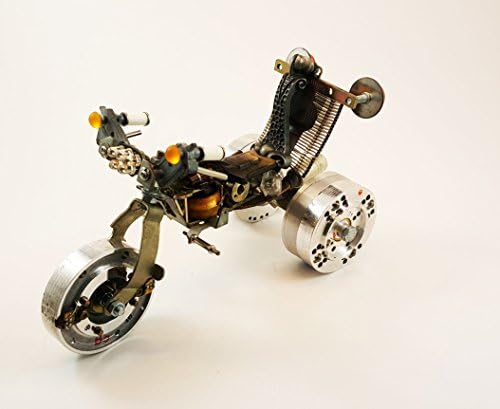 Trike Motorcycle Upcycled art Assemblage Sculpture Mixed media Motorbike Steampunk Gift