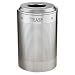 Rubbermaid Commercial Steel 26 Gallon Silhouette Waste Receptacle, Legend "Trash", Round, Silver