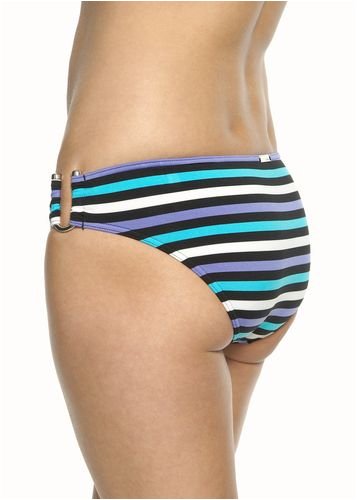 Calvin Klein. Yarn Dyed Stripe U-ring bikini bottom