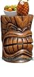 Totem pole style tiki table statue home yard sculpture (The Digital Angel Decor)